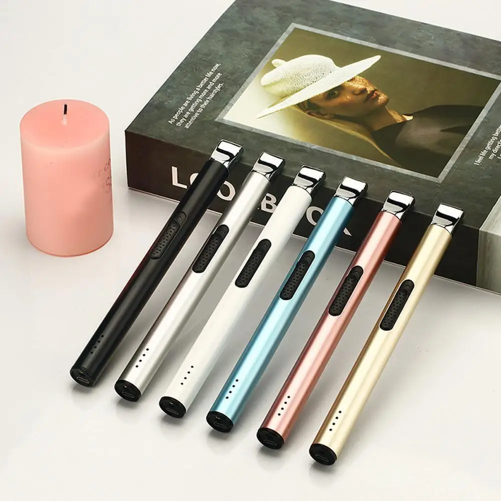 Mini Power Display Electric Pulse Flameless Arc Lighter Type c Usb Kitchen Candle Stove Ignition