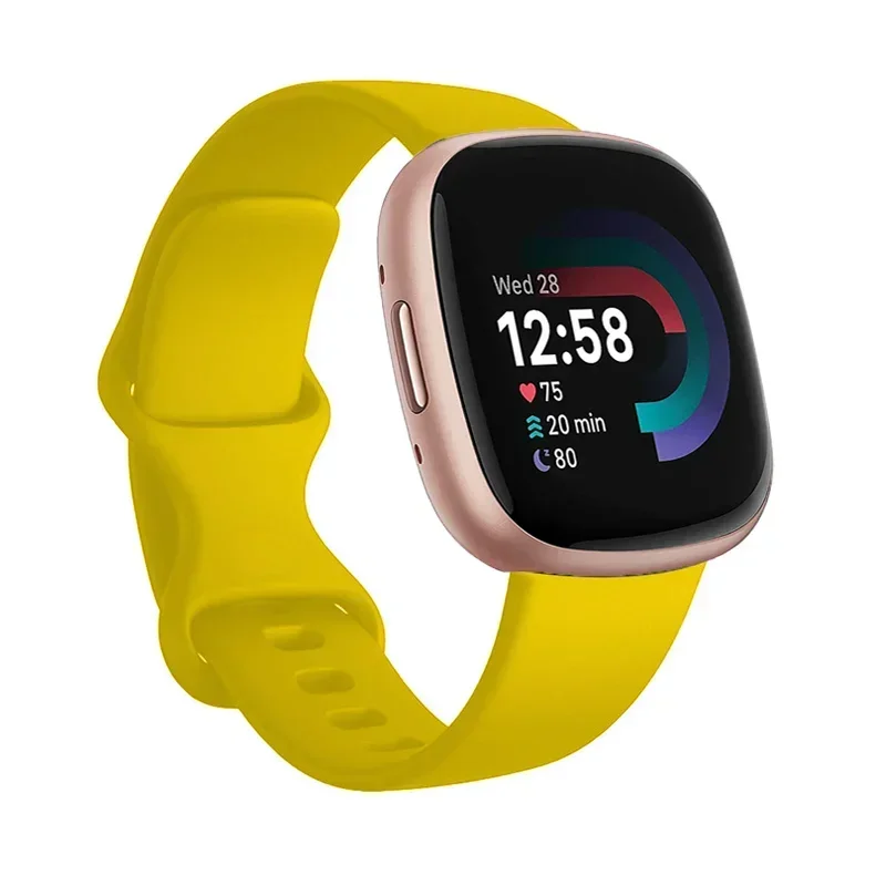 Soft Silicone Sport Bands for Fitbit Versa 3 and Sense Smartwatches