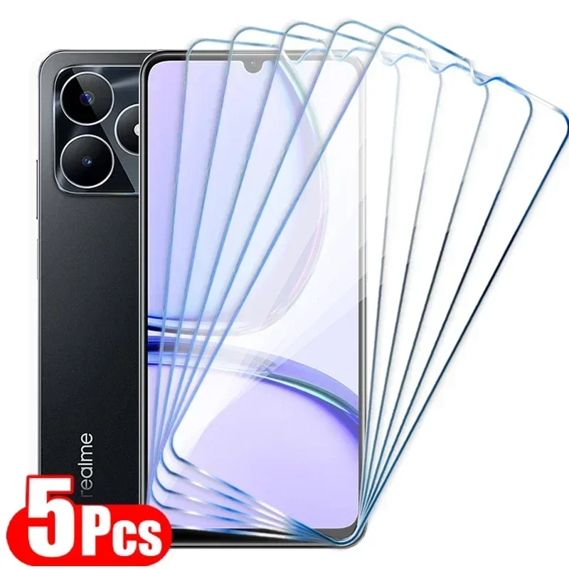 

Защитная пленка для экрана Realme C53 C55 C30 C33 C35 C30S C15 C21 C11 2021 C25S, закаленное стекло для Realme C3 C31 C21Y C25Y, 5 шт.