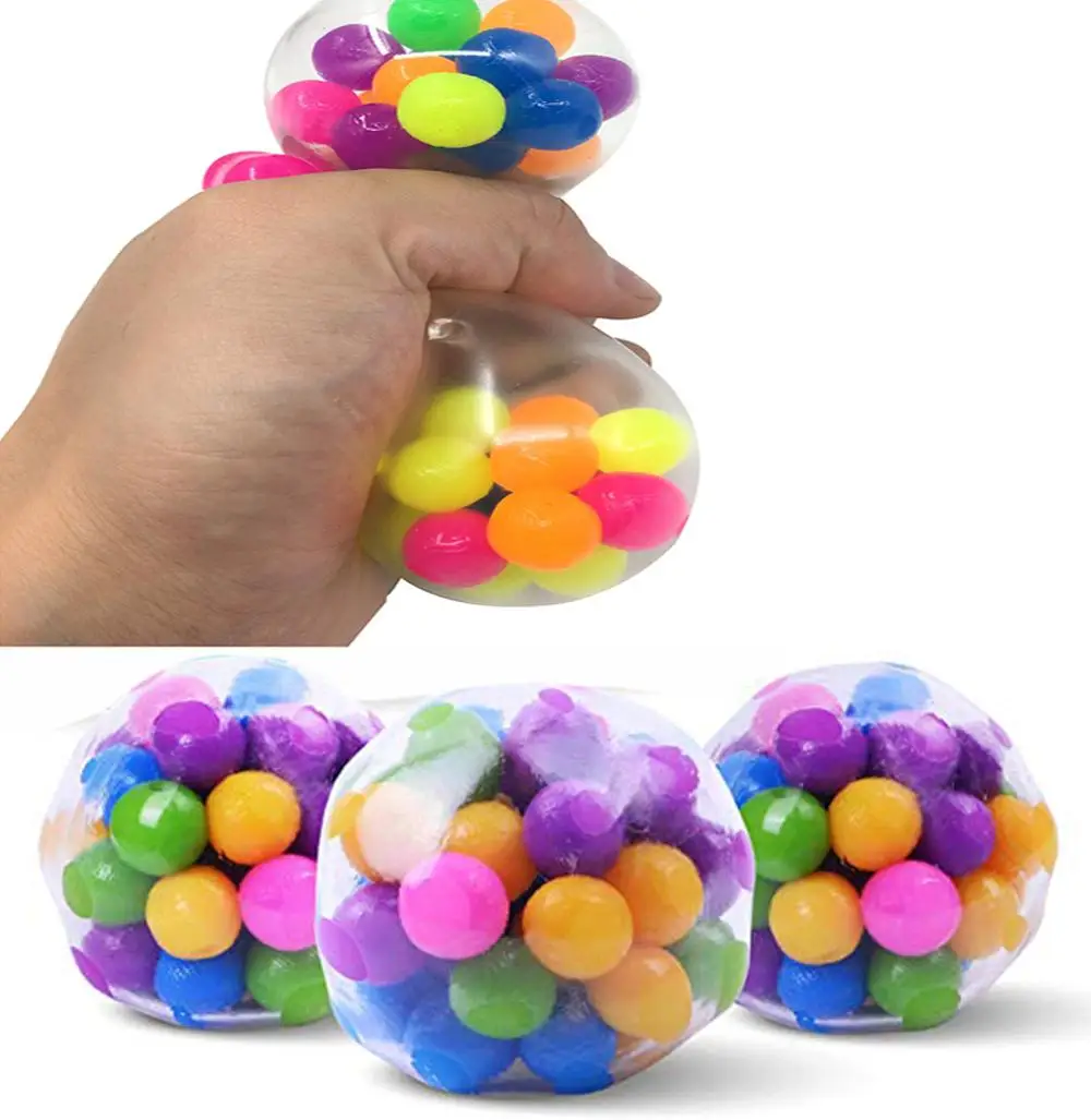 1/3pcs Clear Stress Balls Colorful Ball Autism Mood Squeeze Relief Healthy  Toy Funny Gadget Vent Toy Children Christmas Gift