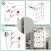 Shoe Cabinet, Freestanding Hidden Shoes Organizer with 3 Flip Drawers & Barn Door Design, for Entryway,Foyer,Hallway, Shoe Rack 6