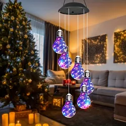 Vibrant Solar-Powered LED Bulb Wind Chimes (RGB)