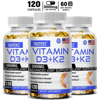 Vitamin D3+K2 Supplement - Promotes Calcium Absorption, Supports Bone and Teeth Health, Helps Calcium Levels