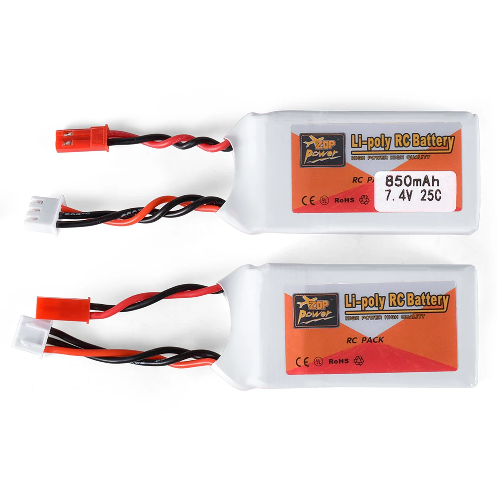 Batterie Lipo 7.4V 850/1000mAh 25C JST pour TRX4M RC Voiture Camion