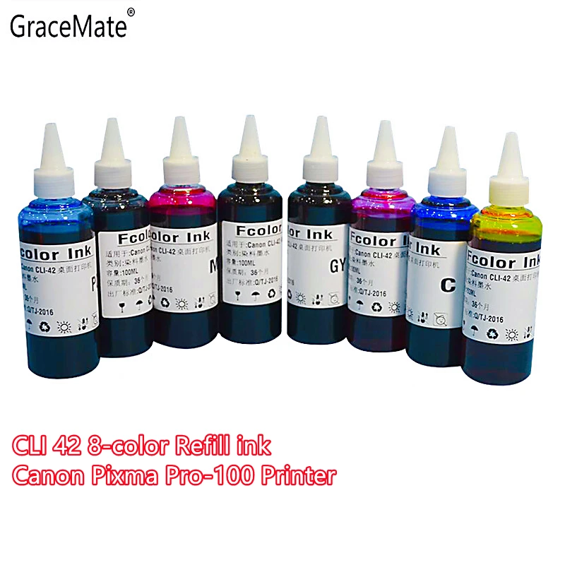 CLI 42 de tinta rellenable para impresora Canon PIXMA PRO 100 A3, Cli 42 de  tinta de 42 colores, Compatible con CLI42, 800ML, 8 piezas, 1  Juego|Cartuchos de tinta| - AliExpress