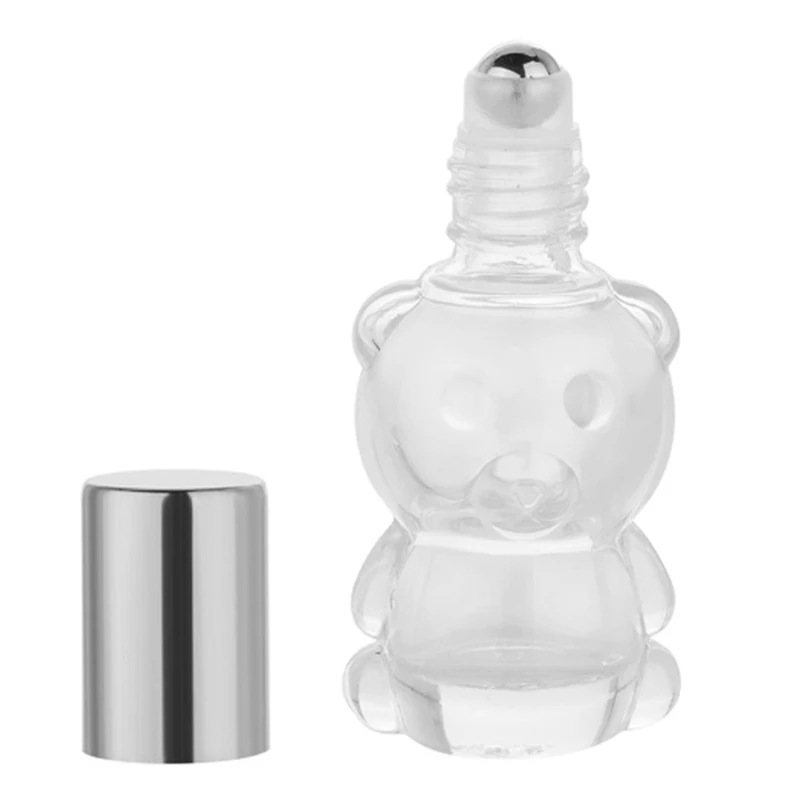 8ML Small Bear Glass Roller Refillable Perfume and Essential Oil Bottle