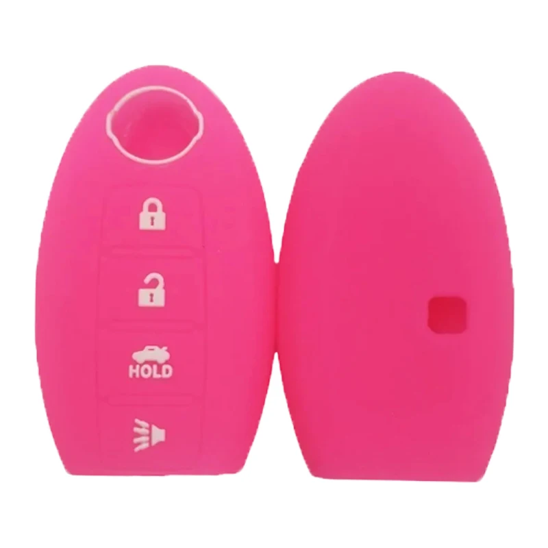 Premium 4-Button Silicone Car Keycase Accessory
