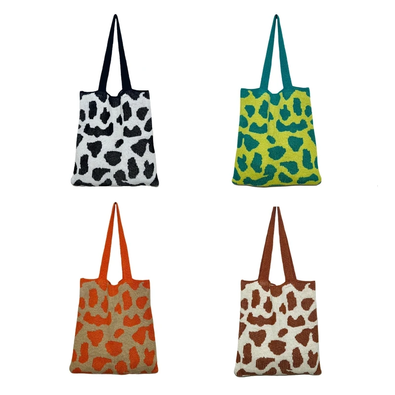 

Вязаная сумка-тоут, сумки, повседневная женская сумка на плечо, сумка для хранения книг, сумка для пельменей