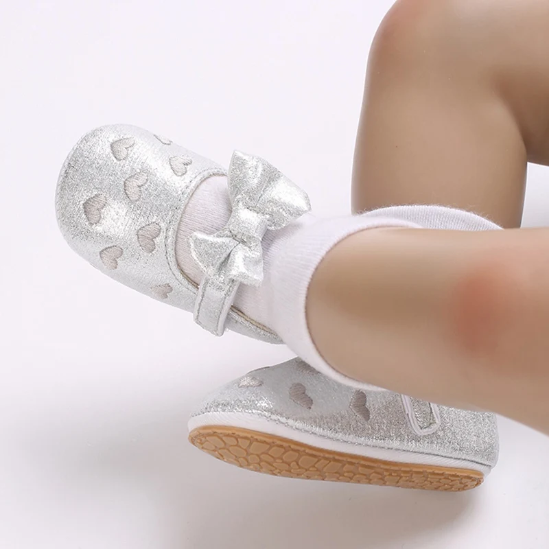 Baby Shoes Children Flats Newborn Baby Girls Soft Sole Flat Shoes First Walkers Toddler Princess Footwear 0-18M