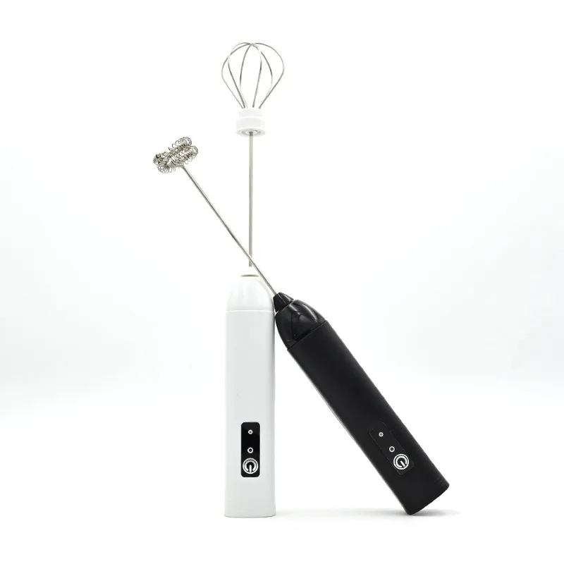 MINI Milk Frother USB Rechargeable 3 Speeds Foam Maker Coffee Whisk Mixer Electric Handle Blender Egg Beater