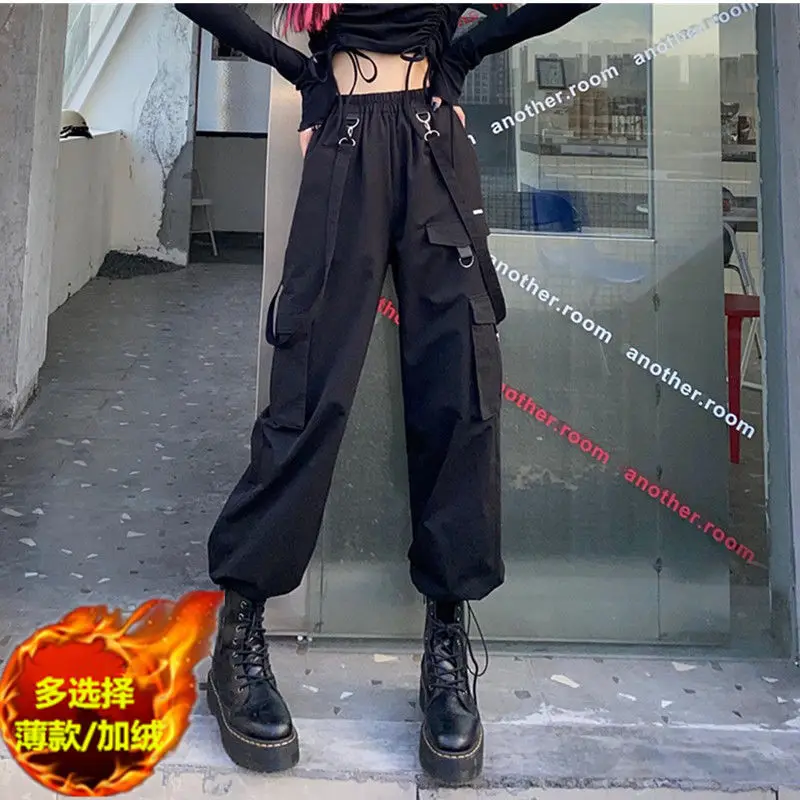 Army Green Cargo Black Cargo Jeans Womens Gothic Punk Style, Emo Alt Denim,  Techwear, Hip Hop Baggy Jogger, Streetwear Trousers From Shatangju, $13.37