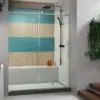 Shower Door Brushed Stainless Steel Fully Frameless design for an open and spacious feeling stain resistant glass coating 1