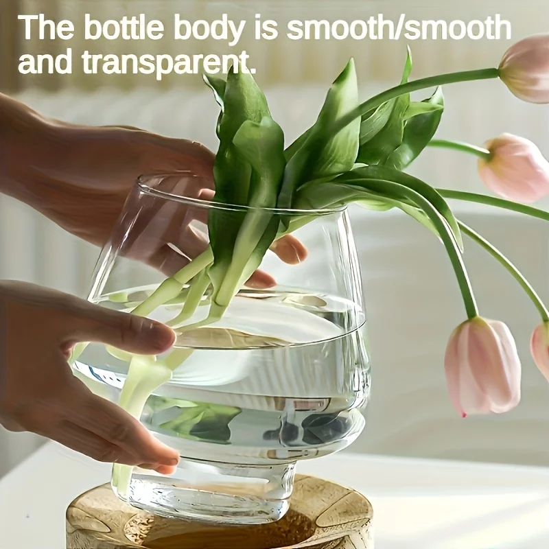 Glass Cylinder Bud Vase with Wooden Base 3