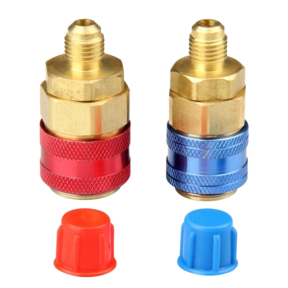 

Car Air Conditioner Filling Valve Fittings A/C R134a Quick Coupler Adapter Car High Low Side HVAC SAE Male Flare Fitting