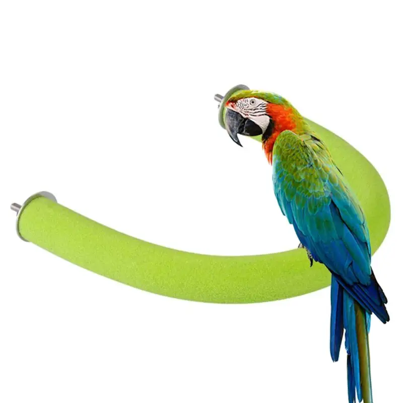 Bird Perch U Shaped Paw Grinding Rough Surface for Small Parrots