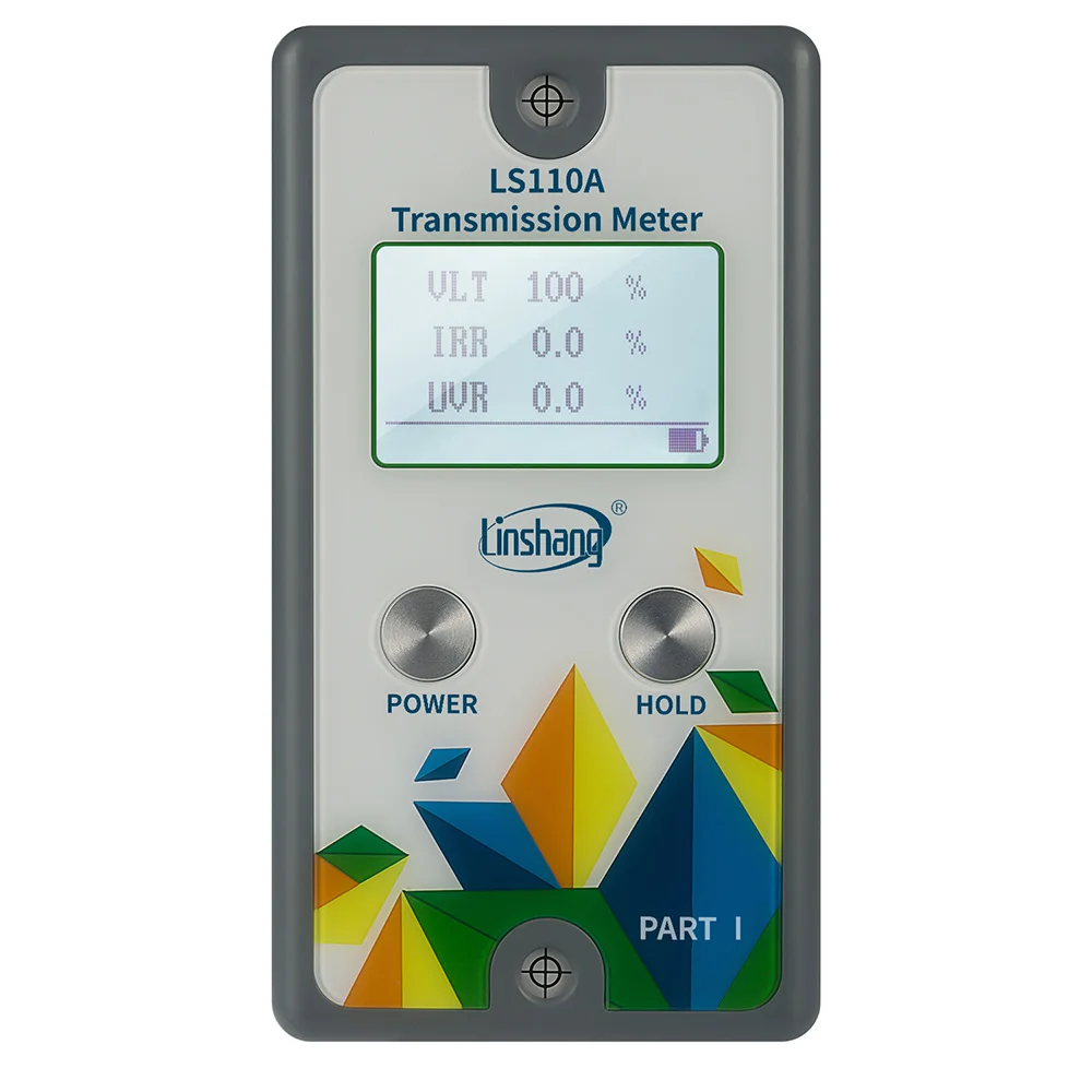 LS110A 윈도우 태양광 필름 계량기 분할 UV 365nm 및 IR 940nm VLT 스틱 필름 유리, 간단한 작동 평행 광학 경로 안정