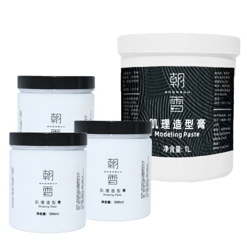 Waterproof Yellow Acrylic Texture Shaping Cream for DIY Painting