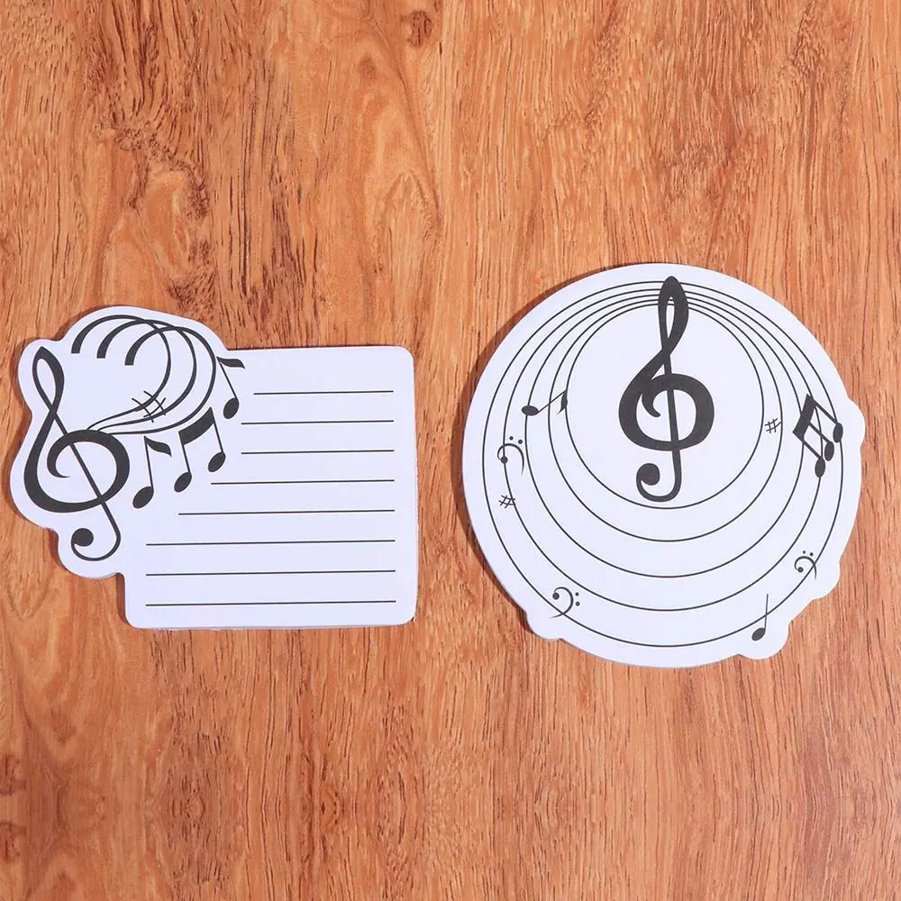 Set of 10 Music Note Sticky Notepads - Music-Themed Shapes, Self-Adhesive, Smooth Writing, 30 Sheets Each