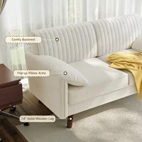 64.5" Loveseat Sofa, Chenille Loveseat, Small Couch for Living Room, Deep Seat Love Seat Comfy Couches for Small Spaces 2
