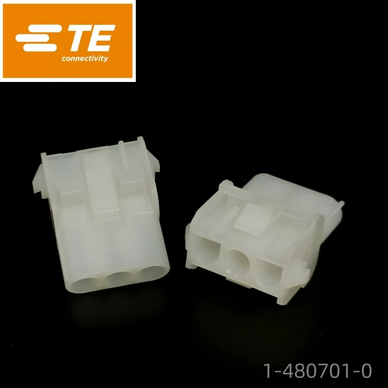 ขั้วต่อสายไฟแบบเดี่ยว 3 ขา ระยะห่าง 6.35 มม. สีขาว รุ่น 1-480701-0 TE 1