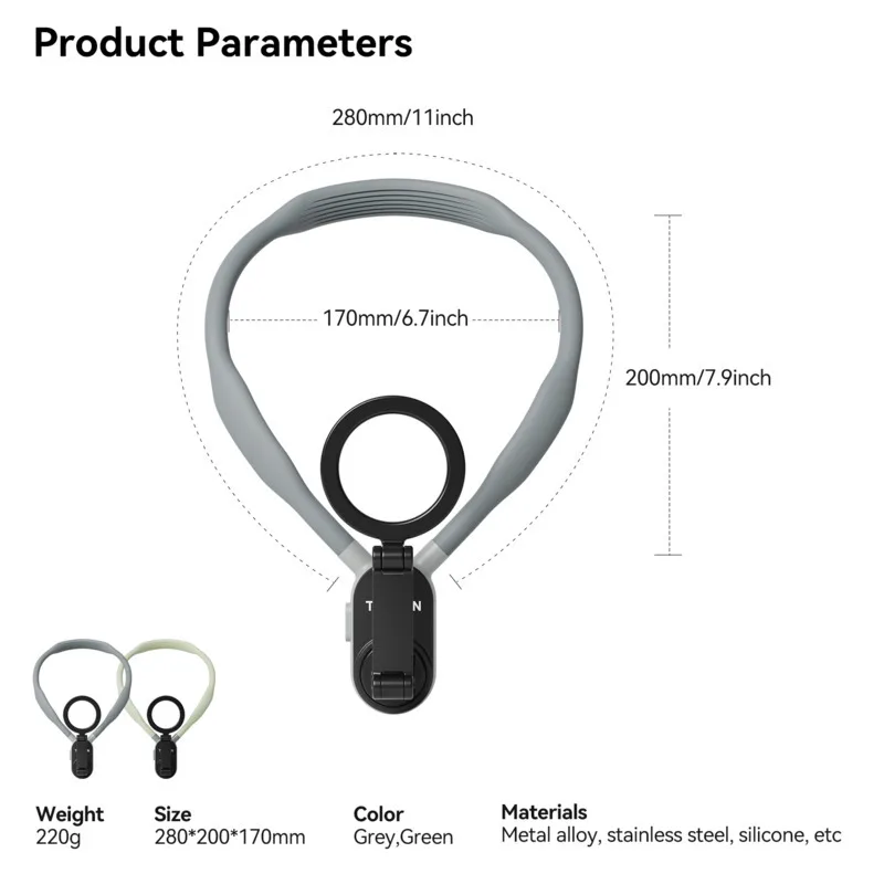 Silicone Magnetic Neck Mount Quick Release Hold for Iphone 15 14 13 12 11 10 SAMSUNG HUAWEI XIAOMI Phone Accessories