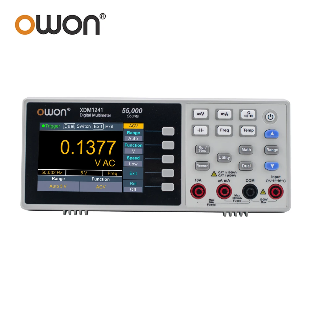 OWON Digital Multimeter XDM1241 XDM1041 True RMS 4 1/2 Digits AC DC Voltage Current Temperature Benchtop Measurement Test Tool digital multimeter multimeter tester