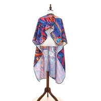 Waterproof Hairdressing Shawl Bib paper Set Skull pattern Nylon Hairdressing Clothes Chopped Hair Isolator Hair Dyeing Tool 2