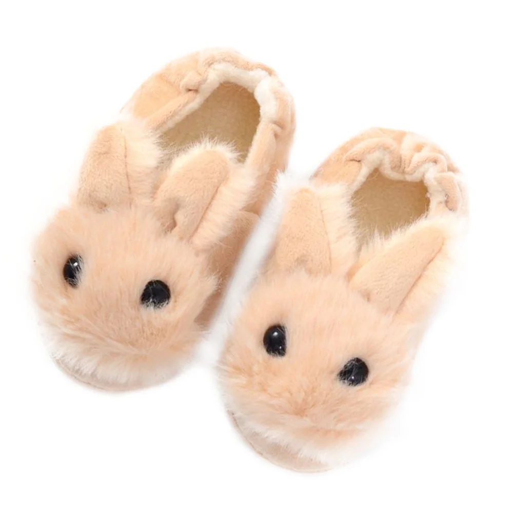 

Ushobe Womens Slippers Pair Bunny Slippers Women Cute Rabbit Ear Plush Slippers Non-Fluffy Bunny Slipper Indoor Warm Plush