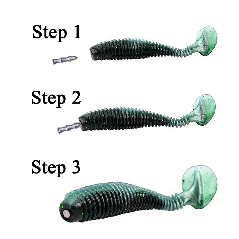 10Pcs 0.5g 1g 2g 2.5g Insert Metal Weight Nail Sinker For Fishing Accessories Worm Wacky Rig Bass Jigging Fishing Sinker