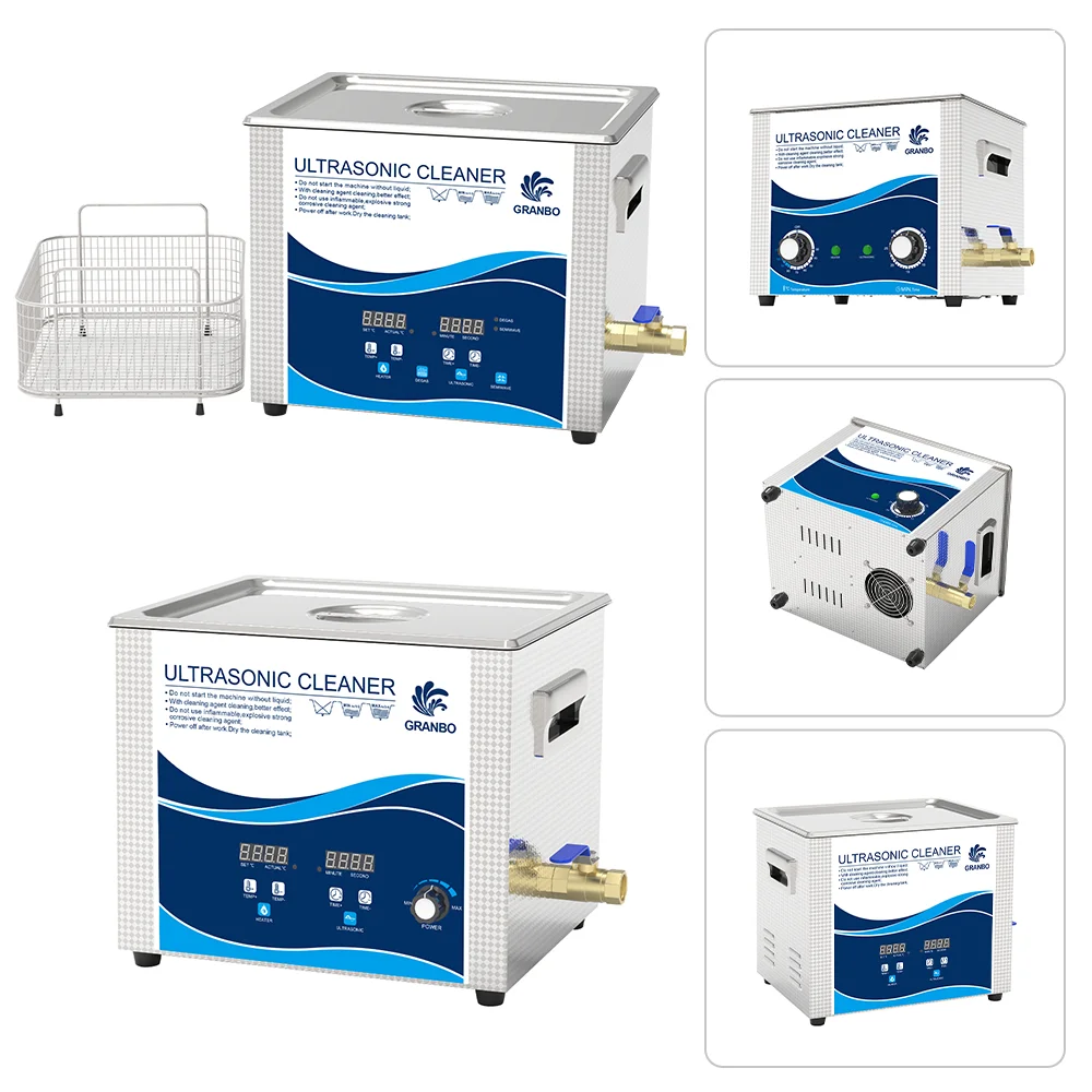 Portable Ultrasonic Cleaner 10L Bath 240W Transducer Degassing Heater