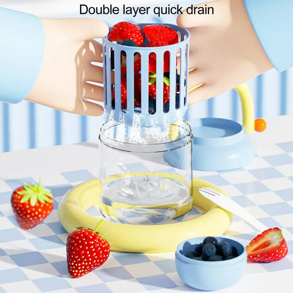 Fruit Salad Storage Cup With Lids Fork BPA-Free Vegetable Airtight Containers Leakproof Freshness-preserving Food Storage