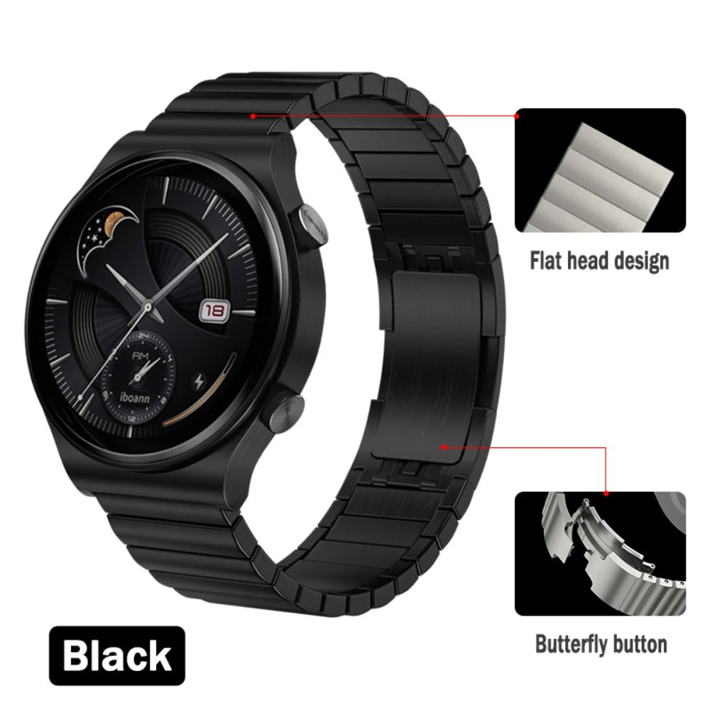 22mm 20mm Metal Strap for Samsung Galaxy Watch 3/4/5/Gear S3/Active 2/Huawei Watch GT-2-3-Pro Bracelet Wristband for Amazfit GTR