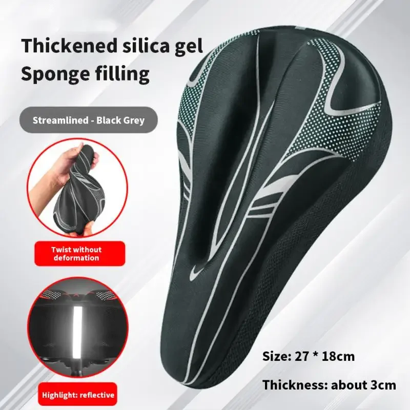 Bicycle Seat Cover 3D Mtb Saddle GEL Bicycle Seat Cover Men and Women Mtb Road Bike Bicycle Products Accessories Carbon Journey Parts Cycling