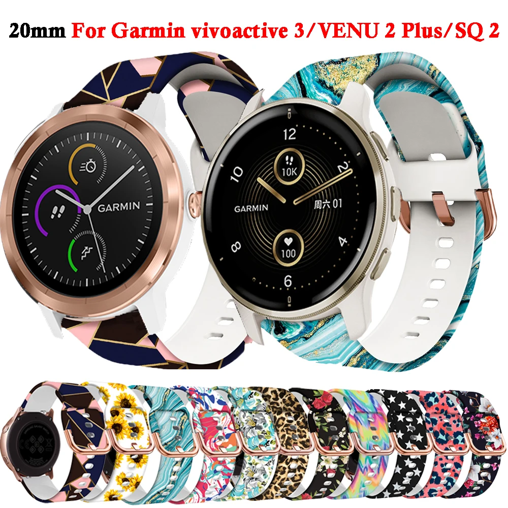 

Ремешок силиконовый для смарт-часов Garmin CAME 2 Plus/SQ 2/vivoactive 3, 20 мм