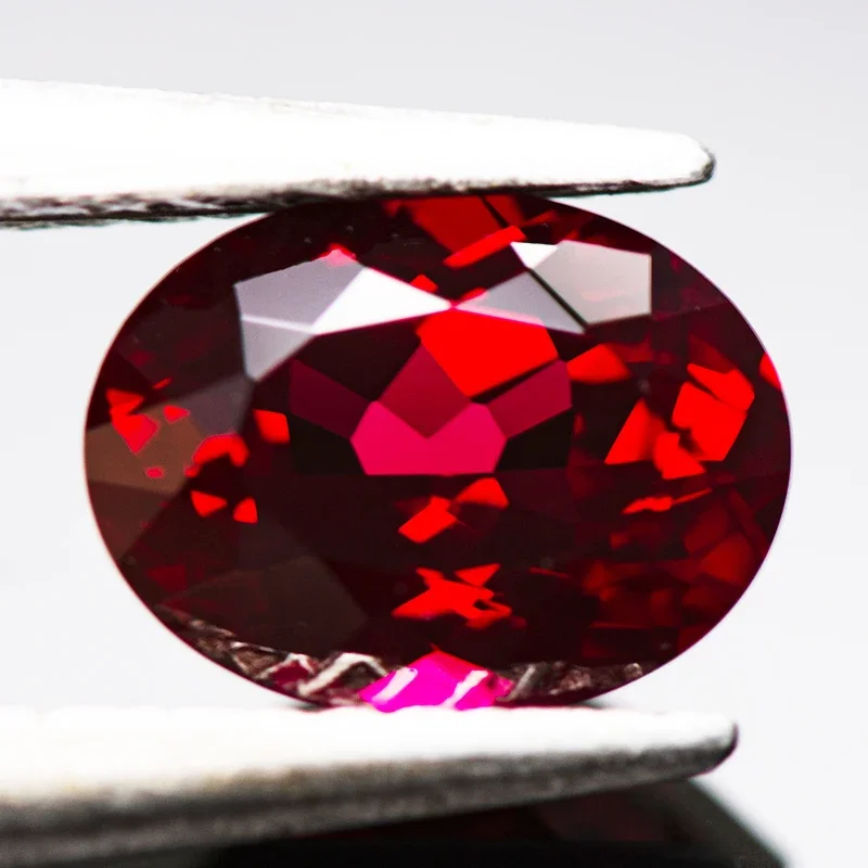 Lab Grown Ruby Pigeon Blood Red Color Oval Shape VVS1 Stone for Charms Diy Jewelry Making Earrings Selectable AGL Certificate
