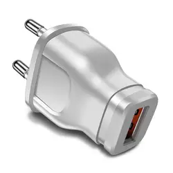 Compact 5V 1A USB Mini Power Adapter Travel Wall Charger (EU White)