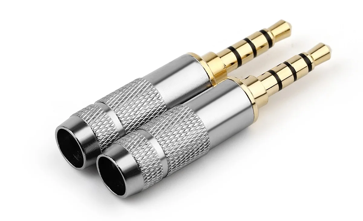 banhado a ouro, cobre linha masculina conector,