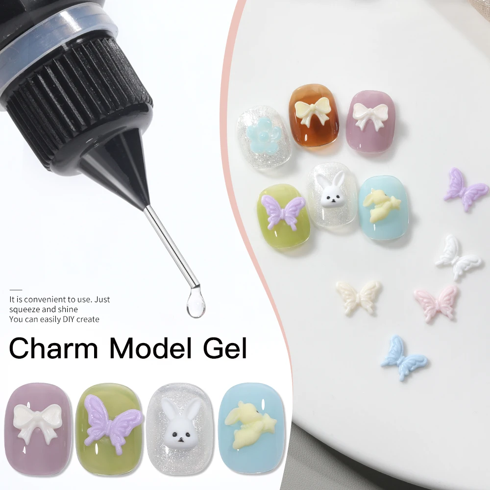 AS 10ml 3D DIY Design Nail Art Gel Nail Polish Tpo Free Clear 3D No Wipe Sculpture Modeling Varnish Gel for Made Nail Charms - 6
