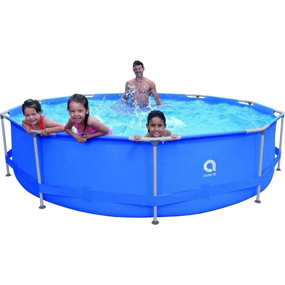 

12ft x 30in Above Ground Swimming Pool,Outdoor Round Frame Steel Frame Pool for Backyard Garden Kids Family.Freight free