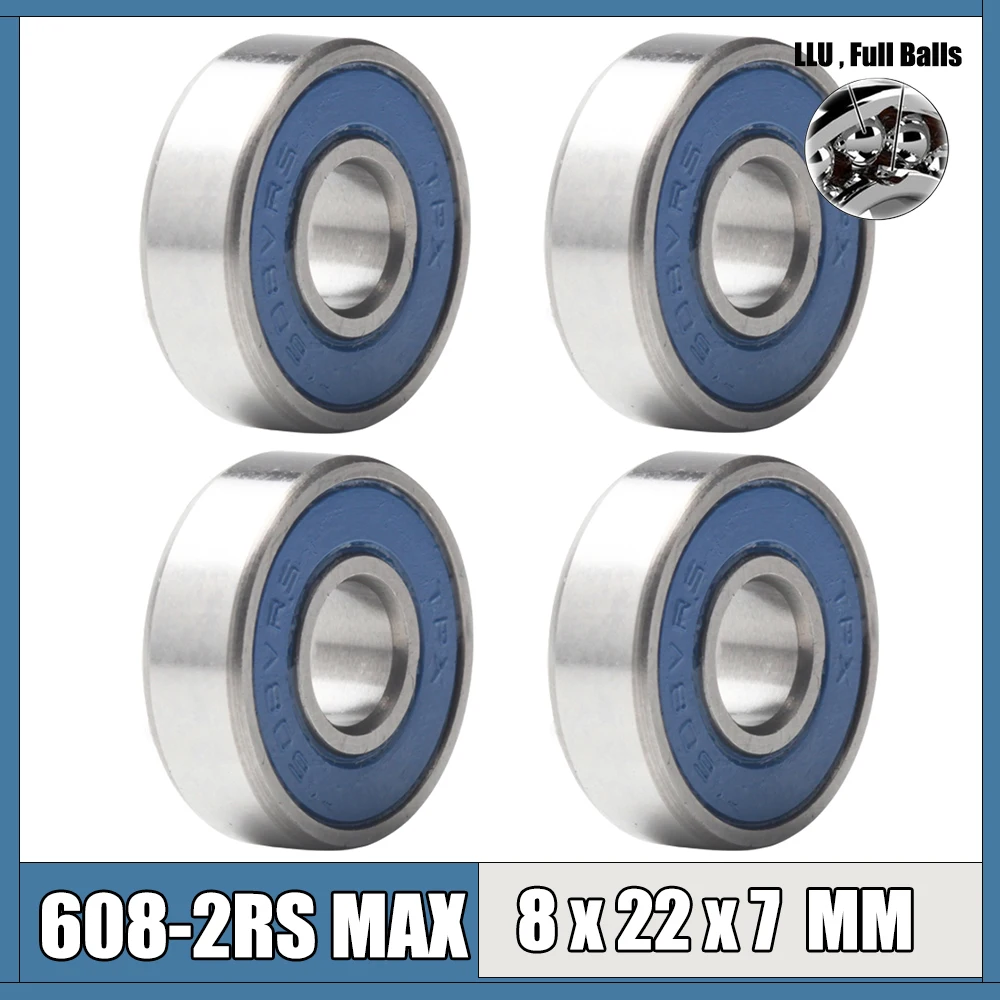 2 colors 608RS wheel seal bearing Abec 9 ball bearings 8 x22 x 7mm Qty.20 