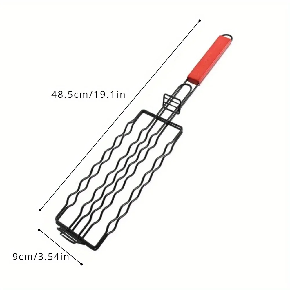 1PC Stainless Steel Grill Basket for Hot Dog Vegetable Kabob 2