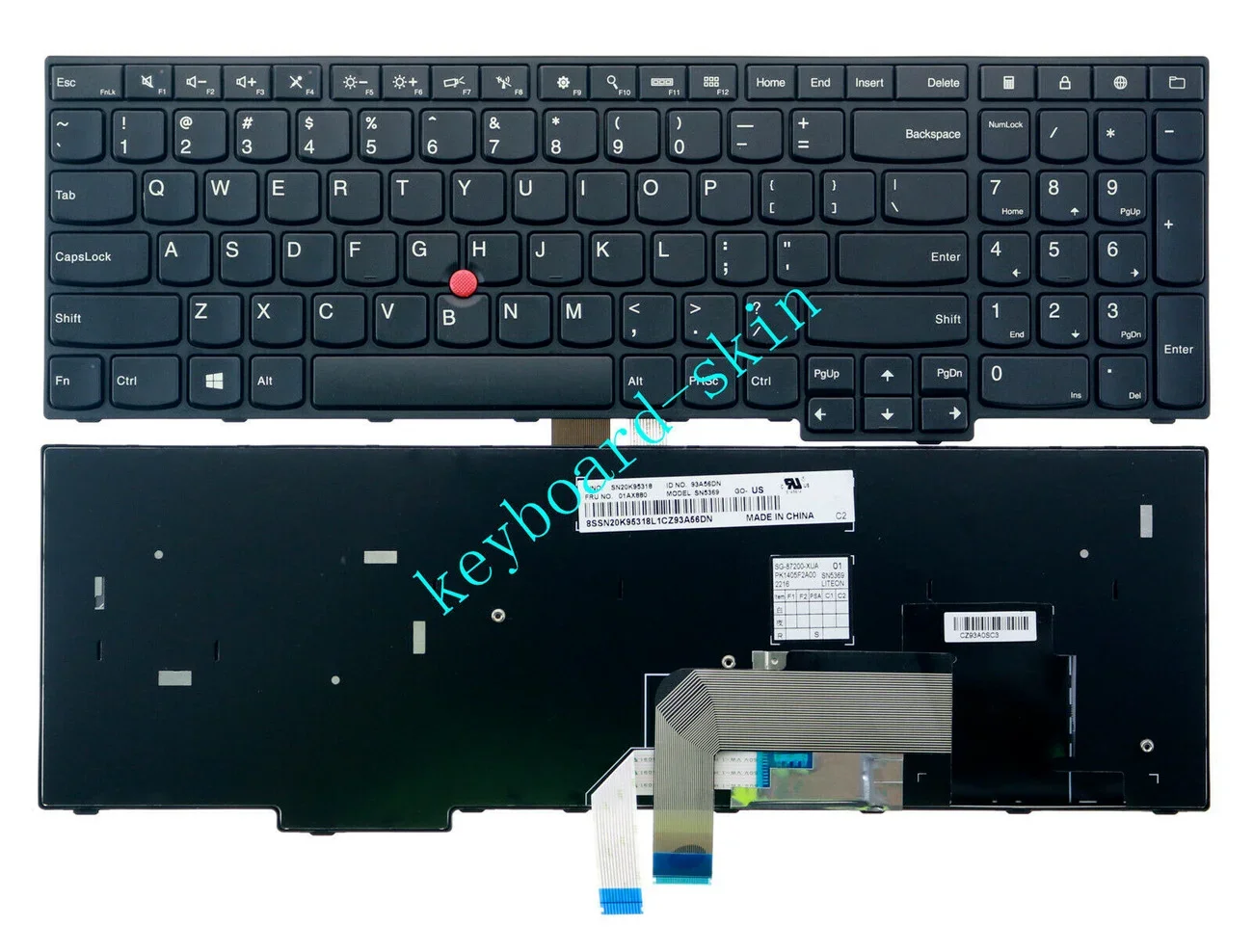 

New US Keyboard non-backlit for lenovo IBM Thinkpad E550 E550C E555 E555C E560C E560 E565 series laptop