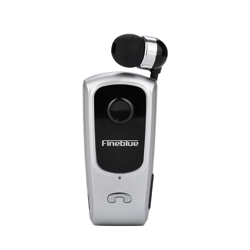 Wireless Retractable Mini Bluetooth Headset with Vibration Alert and Wearable Clip
