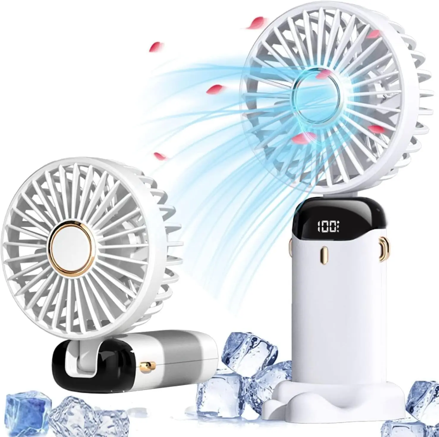 Ventilateur portatif pliable USB rechargeable 5 vitesses