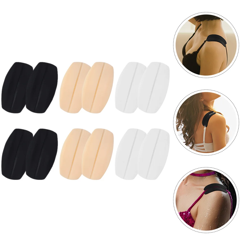 

Anti-skid Strap Cushions Pressure-relieving Shoulder Pads 6pcs Non-slip Shoulder Pad For Strap Holders (2 Black + White)