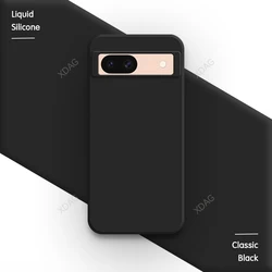 Premium Silicone Soft Phone Case with Lens Protection - High-Quality Classic Cover for Google Pixel 8a (Classic Black)