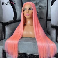 Perruque Lace Front Wig naturelle brésilienne lisse, cheveux humains, rose, 13x4, HD, pre-plucked, Wiltshire, Sophia, en vente 1