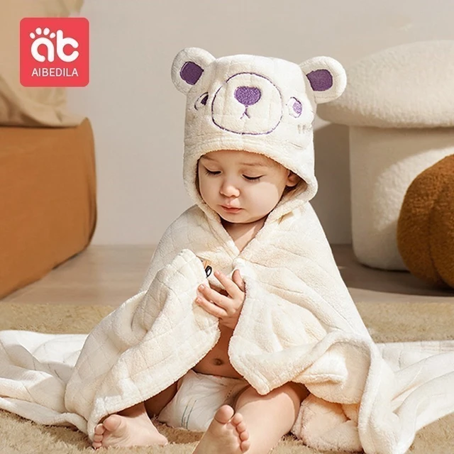 AIBEDILA-albornoz con capucha para bebé, productos de ducha de alta  calidad, cuidado para recién nacido, AB6606 - AliExpress