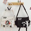 SCP Handbag Messenger Shoulder Strap Travel Bag Black Cartoon 1