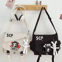 SCP Handbag Messenger Shoulder Strap Travel Bag Black Cartoon 1